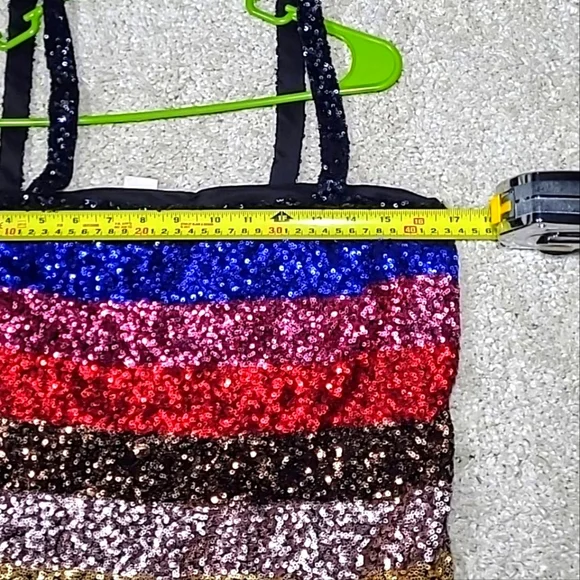 Women's GAP “Crazy Stripe” Sequin Party Holiday Cocktail Dress Size Small - Picture 5 of 12